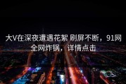 大V在深夜遭遇花絮 刷屏不断，91网全网炸锅，详情点击