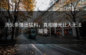 汤头条爆出猛料，真相曝光让人无法接受