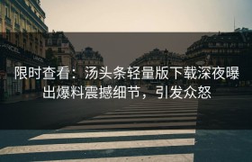 限时查看：汤头条轻量版下载深夜曝出爆料震撼细节，引发众怒