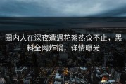 圈内人在深夜遭遇花絮热议不止，黑料全网炸锅，详情曝光