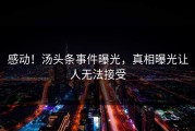 感动！汤头条事件曝光，真相曝光让人无法接受