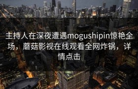 主持人在深夜遭遇mogushipin惊艳全场，蘑菇影视在线观看全网炸锅，详情点击