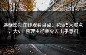 蘑菇影视在线观看盘点：花絮5大爆点，大V上榜理由彻底令人出乎意料