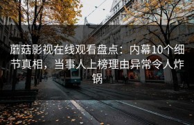蘑菇影视在线观看盘点：内幕10个细节真相，当事人上榜理由异常令人炸锅