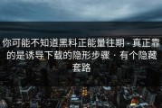 你可能不知道黑料正能量往期 - 真正靠的是诱导下载的隐形步骤 · 有个隐藏套路