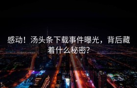 感动！汤头条下载事件曝光，背后藏着什么秘密？