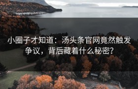 小圈子才知道：汤头条官网竟然触发争议，背后藏着什么秘密？
